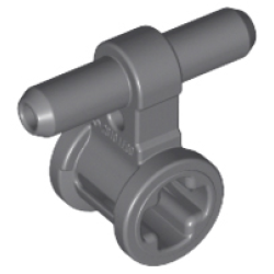 Pneumatic Hose Connector with Axle Connector - Dark Bluish Gray Pneumatic Hose Connector with Axle Connector - Dark Bluish Gray