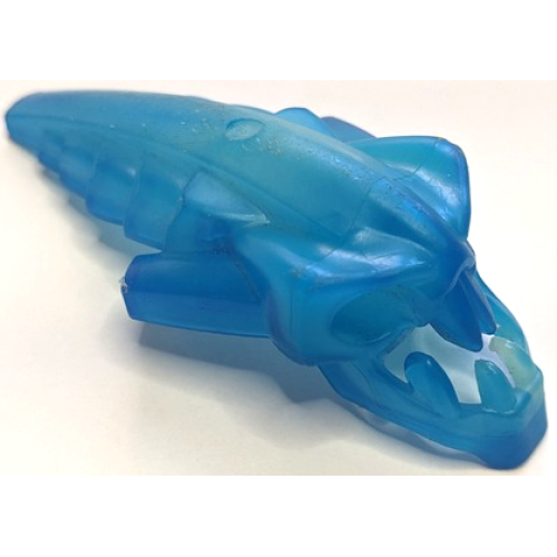 Деталь LEGO 57551pb01 Bionicle Head, Barraki Takadox with Marbled Trans-Dark Blue Pattern