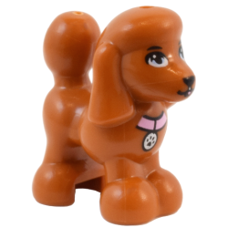 Dog, Friends Style, Poodle with Bright Light Blue Eyes, Black Nose and Mouth, and Bright Pink Collar with Silver Tag Pattern (Harley) Dog, Friends Style, Poodle with Bright Light Blue Eyes, Black Nose and Mouth, and Bright Pink Collar with Silver Tag Pattern (Harley)