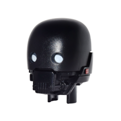 Large Figure Head Modified SW K-2SO with Weathered Silver Scratches, Red Panel and White Eyes Pattern Large Figure Head Modified SW K-2SO with Weathered Silver Scratches, Red Panel and White Eyes Pattern