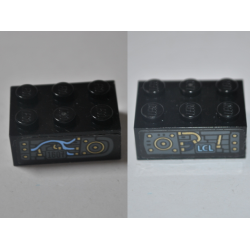 Brick 2 x 3 with Wires, '1607' and 'LCL' Pattern on Both Sides (Stickers) - Set 70622 Brick 2 x 3 with Wires, '1607' and 'LCL' Pattern on Both Sides (Stickers) - Set 70622