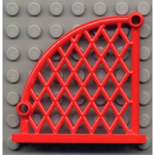Деталь LEGO 48298 Net, Plastic 6 x 1 x 5 Lattice Curved - Red