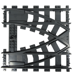 Train, Track Plastic (RC Trains) Double Crossover Rail - Half Train, Track Plastic (RC Trains) Double Crossover Rail - Half