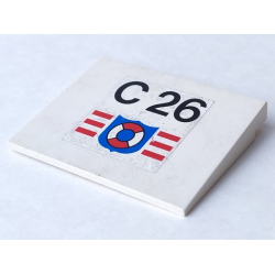 Slope 10 6 x 8 with 'C 26' & Coast Guard Logo Pattern (Sticker) - Set 4022