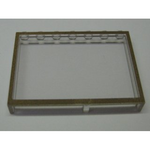 Деталь LEGO Mx1575pb04 Modulex, Window 1 x 7 x 5 with Brown Border Pattern