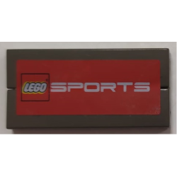 Stickered Assembly 4 x 2 with LEGO Sports Logo on Red Background Pattern (Sticker) - Set 3432 - 2 Tile 1 x 4 Stickered Assembly 4 x 2 with LEGO Sports Logo on Red Background Pattern (Sticker) - Set 3432 - 2 Tile 1 x 4