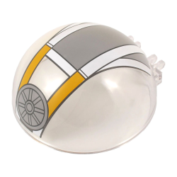 Windscreen 8 x 8 x 3 Canopy Dome Half Sphere with Dual 2 Fingers with White, Light Bluish Gray and Bright Light Orange Republic Gunship Cockpit Pattern Windscreen 8 x 8 x 3 Canopy Dome Half Sphere with Dual 2 Fingers with White, Light Bluish Gray and Bright Light Orange Republic Gunship Cockpit Pattern