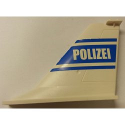 Tail 14 x 2 x 8 with White 'POLIZEI' and Stripes on Blue Background Pattern on Both Sides (Stickers) - Set 7723 Tail 14 x 2 x 8 with White 'POLIZEI' and Stripes on Blue Background Pattern on Both Sides (Stickers) - Set 7723