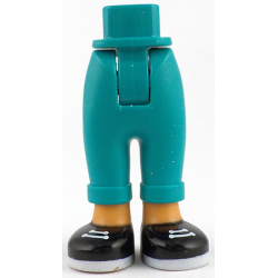 Mini Doll Hips and Trousers with Back Pockets and Cuffs with Molded Nougat Ankles and Feet and Printed Black Shoes with White Laces and Soles Pattern - Thick Hinge Mini Doll Hips and Trousers with Back Pockets and Cuffs with Molded Nougat Ankles and Feet and Printed Black Shoes with White Laces and Soles Pattern - Thick Hinge