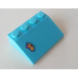 Slope 33 3 x 4 with Yellow and Magenta Butterfly Pattern (Sticker) - Set 41314 Slope 33 3 x 4 with Yellow and Magenta Butterfly Pattern (Sticker) - Set 41314