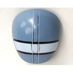 Large Figure Armor, Round, Smooth with Thick White Horizontal Stripe Pattern