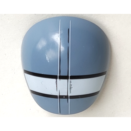 Деталь LEGO 21560pb04 Large Figure Armor, Round, Smooth with Thick White Horizontal Stripe Pattern