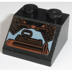 Slope 45 2 x 2 with SW MTT Cockpit and Lever Pattern (Sticker) - Set 75058