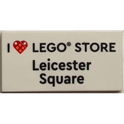 Tile 2 x 4 with 'I Heart LEGO STORE Leicester Square' Pattern Tile 2 x 4 with 'I Heart LEGO STORE Leicester Square' Pattern