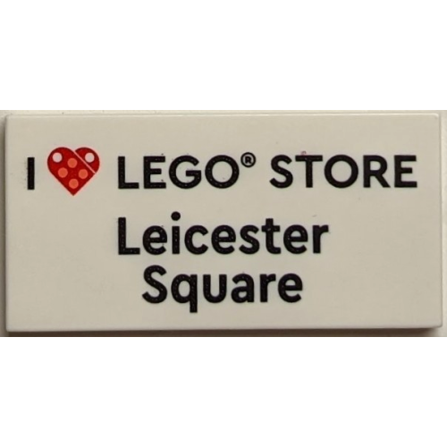 Деталь LEGO 87079pb1168 Tile 2 x 4 with 'I Heart LEGO STORE Leicester Square' Pattern