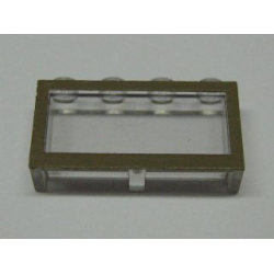 Modulex, Window 1 x 4 x 2 with Brown Border Pattern