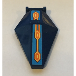 Windscreen 6 x 4 x 1 Hexagonal with Bar Handle with Orange and Yellow Lines and Hexagons Pattern (Stickers) - Set 72004 Windscreen 6 x 4 x 1 Hexagonal with Bar Handle with Orange and Yellow Lines and Hexagons Pattern (Stickers) - Set 72004