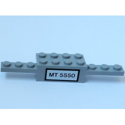 Stickered Assembly 10 x 2 x 1 1/3 with 'MT 5550' Pattern (Sticker) - Set 5550 - 2 Plate 1 x 4, 1 Plate 1 x 10, 1 Plate 2 x 4