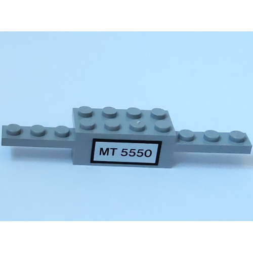Деталь LEGO BA142pb01 Stickered Assembly 10 x 2 x 1 1/3 with 'MT 5550' Pattern (Sticker) - Set 5550 - 2 Plate 1 x 4, 1 Plate 1 x 10, 1 Plate 2 x 4