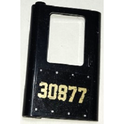 Door 1 x 4 x 5 Train Left, Thin Support at Bottom with Gold '30877' and Rivets Pattern (Sticker) - Set 70424 Door 1 x 4 x 5 Train Left, Thin Support at Bottom with Gold '30877' and Rivets Pattern (Sticker) - Set 70424