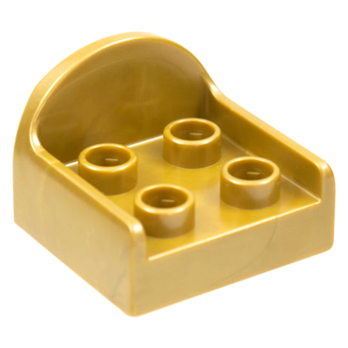 Деталь LEGO 31065 Duplo, Furniture Chair with 4 Studs and Rounded Back - Brown