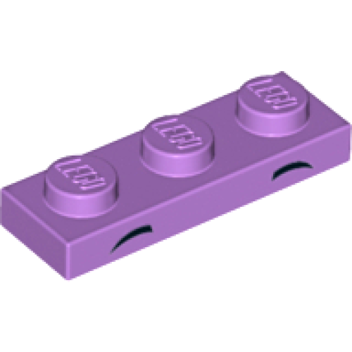 Деталь LEGO 3623pb012 Plate 1 x 3 with 2 Small Black Arcs, Middle and Pointed Pattern (Unikitty Eyebrows)