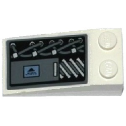 Slope 18 4 x 2 with Cables and Worm Screw Pattern (Sticker) - Set 70223