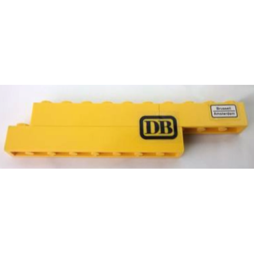 Деталь LEGO BA263pb01 Stickered Assembly 11 x 1 x 2 with 'DB' and 'Brussell Amsterdam' Pattern (Stickers) - Set 7710 - 1 Brick 1 x 4, 1 Brick 1 x 6, 1 Brick 1 x 8