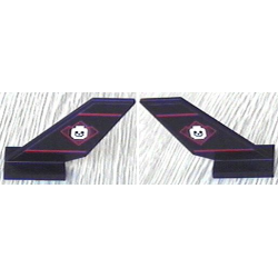 Tail Shuttle with Skull Smiling Minifigure Head Pattern on Both Sides (Stickers) - Set 6776