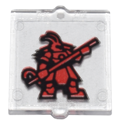 Glass for Window 1 x 2 x 2 Flat Front with Red Monkey King Warrior Mech Model Pattern (Sticker) - Set 80036