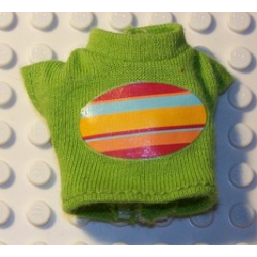 Деталь LEGO 22638 Scala, Clothes Female Sweater Turtleneck with Short Sleeves and Oval Pattern