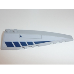 Wedge 10 x 3 Right with Dark Blue Hatch and Trim Pattern (Sticker) - Set 8128
