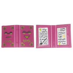 Minifigure, Utensil Book 2 x 3 with Belville Faces and Spells Pattern (Stickers) - Sets 5804 / 5962 - Magenta Minifigure, Utensil Book 2 x 3 with Belville Faces and Spells Pattern (Stickers) - Sets 5804 / 5962 - Magenta