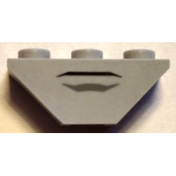 Slope, Inverted 45 3 x 1 Double with Black and Dark Bluish Gray Lines Pattern (Voltron Mouth)