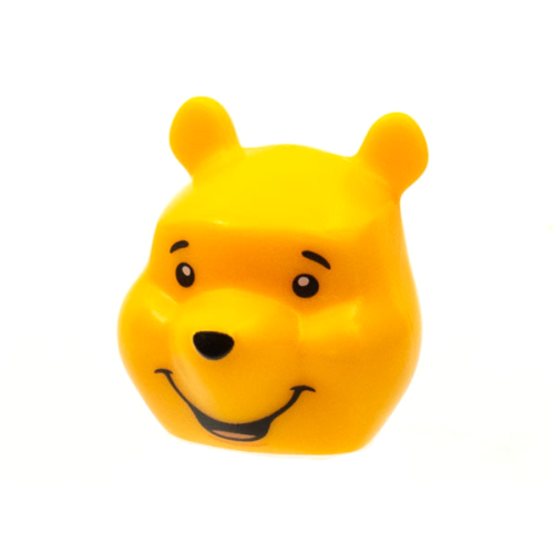 Деталь LEGO 74173pb01 Minifigure, Head, Modified Bear with Black Eyebrows, Eyes, Nose, and Smile Pattern