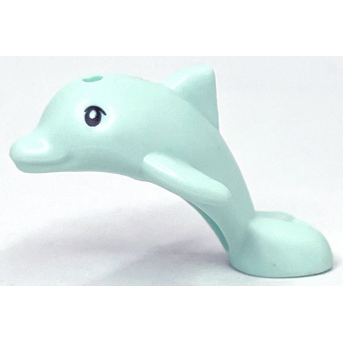 Деталь LEGO 49579pb01 Dolphin, Friends Style, Baby Jumping with Black Eyes, Upper Eyelids Pattern