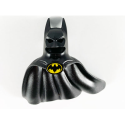 Minifigure, Headgear Head Cover, Cowl with Pointed Ears, Sweeping Cape with Complex Batman Bat Logo Pattern Minifigure, Headgear Head Cover, Cowl with Pointed Ears, Sweeping Cape with Complex Batman Bat Logo Pattern