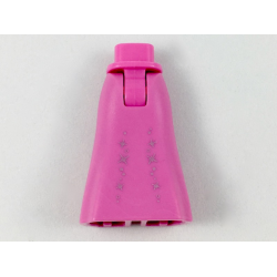 Mini Doll Hips and Skirt Full Length with 2 Rows of Silver Stars Pattern - Thick Hinge Mini Doll Hips and Skirt Full Length with 2 Rows of Silver Stars Pattern - Thick Hinge