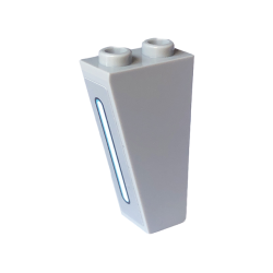 Slope, Inverted 75 2 x 1 x 3 with White and Medium Azure SW Death Star Wall Light Pattern (Sticker) - Set 75324 Slope, Inverted 75 2 x 1 x 3 with White and Medium Azure SW Death Star Wall Light Pattern (Sticker) - Set 75324