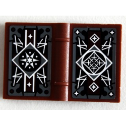 Minifigure, Utensil Book 2 x 3 with White Symmetric Stars and Lines Pattern (Stickers) - Set 10237 Minifigure, Utensil Book 2 x 3 with White Symmetric Stars and Lines Pattern (Stickers) - Set 10237