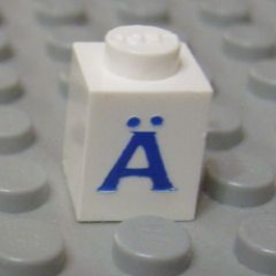 Brick 1 x 1 with Blue Capital Letter A with Diaeresis (Ä) Pattern (Serif Font) Brick 1 x 1 with Blue Capital Letter A with Diaeresis (Ä) Pattern (Serif Font)