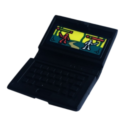 Minifigure, Utensil Computer Laptop with Screen, Characters with Swords and Health Bars in Video Game Pattern (Sticker) - Set 41755 Minifigure, Utensil Computer Laptop with Screen, Characters with Swords and Health Bars in Video Game Pattern (Sticker) - Set 41755