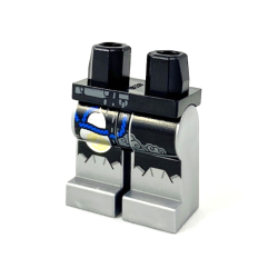 Hips and Flat Silver Legs, Black Thighs, Blue Rope, Silver Oval with Gold Design, Dark Bluish Gray Clouds Pattern Hips and Flat Silver Legs, Black Thighs, Blue Rope, Silver Oval with Gold Design, Dark Bluish Gray Clouds Pattern