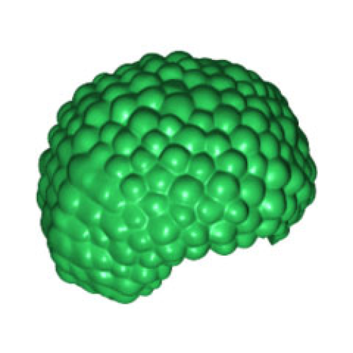 Деталь LEGO 87995 Minifigure, Hair Bubble Style / Afro - Green