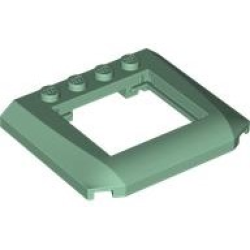 Wedge 5 x 6 x 2/3 Triple Curved with 3 x 4 Cutout for Window (Sunroof) - Sand Green