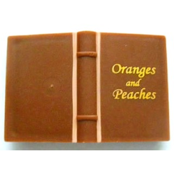 Minifigure, Utensil Book 2 x 3 with Gold 'Oranges and Peaches' Pattern