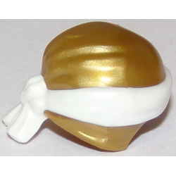 Minifigure, Headgear Ninjago Wrap Type 3 with Molded White Bandana and Knot Pattern