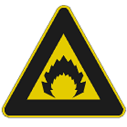 Road Sign 2 x 2 Triangle with Clip with Black Flame Pattern Road Sign 2 x 2 Triangle with Clip with Black Flame Pattern