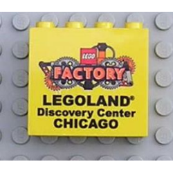 Brick 2 x 4 x 3 with Legoland Discovery Center Chicago Pattern