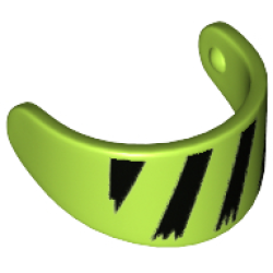 Minifigure, Visor Standard with Black Diagonal Stripes Pattern